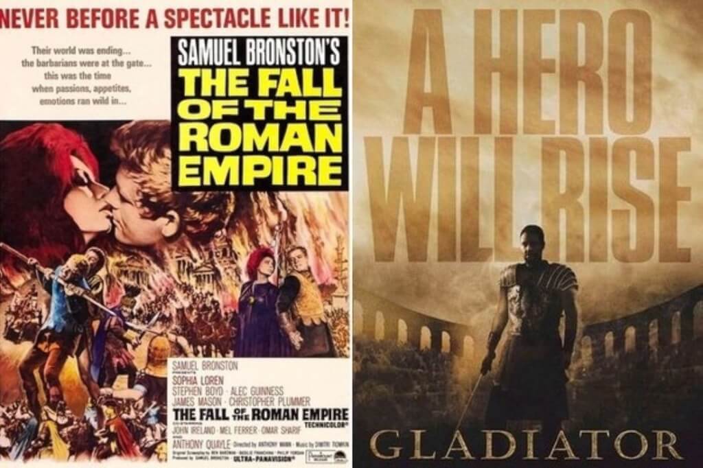 Gladiador versus La caída del imperio romano